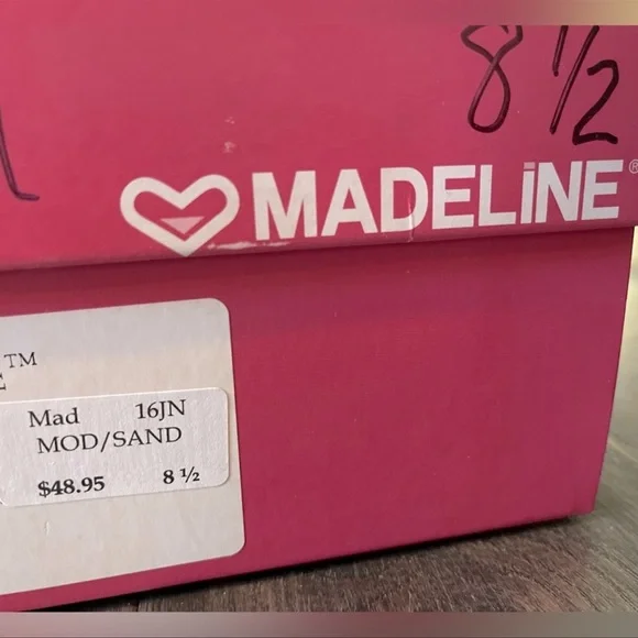 NEW Madeline Bohemian Wedge Tan Sandal Size 8.5 - Picture 7 of 9